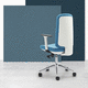 chaise de bureau contemporaine / d'intérieur / en chrome / en cuir