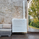cache climatiseur en aluminium / noir / gris / ivoire