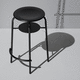 tabouret contemporain / en bois / en métal / avec piètement en métal