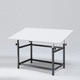 table à dessin contemporaine / en bois / avec piètement en acier / rectangulaire