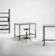 bureau sur roulettes / contemporain / en bois / droit