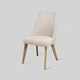 chaise classique / d'intérieur / en tissu / avec piètement en bois