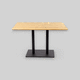 table mange-debout contemporaine / en bois / en chêne / en métal
