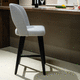 chaise de bar contemporaine / d'intérieur / en tissu / avec repose-pieds