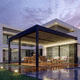 pergola bioclimatique / autoportée / en aluminium / à lames orientables