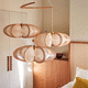 lustre contemporain / en chêne / en coton / en bois