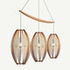 lustre contemporain / en chêne / en coton / en bois