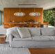 lustre contemporain / en coton / en bois / en chêne