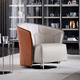 fauteuil contemporain / en cuir / en chrome / multicolore