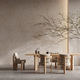 chaise de salle à manger design minimaliste / pour intérieur / en bois massif / en chêne