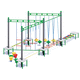 parcour d'obstacles pour aire de jeux / saut en hauteur / de slalom / plate-forme