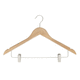 cintre en nickel / en bois verni mat / pour magasin de vêtements / personnalisé
