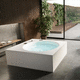 baignoire en niche / d'angle / en îlot / suspendue