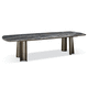 table à manger moderne / en acier / bois / en bois peint
