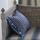 coussin d'extérieur / rectangulaire / à carreaux / motif toile de jouy