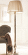 lampe sur pied / en tissu / classique / sans fil