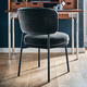 chaise contemporaine / d'intérieur / en acier / en cuir