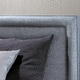 tête de lit pour lit double / contemporaine / en tissu / grise
