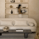 tissu d'ameublement / uni / en laine / en coton