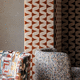 tissu d'ameublement / pour rideaux / mural / à motif géométrique