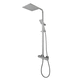 colonne de douche thermostatique / en métal chromé / finition chrome / murale