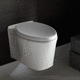 WC suspendu / en céramique / ovale / moderne