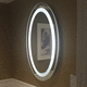 miroir de salle de bain mural / contemporain / ovale / blanc