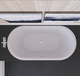 baignoire ovale / à encastrer / pour habitat / en Solid Surface
