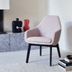 fauteuil contemporain / en tissu / en cuir / avec coussin amovible