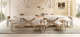 table à manger contemporaine / en métal peint / en céramique / avec piètement en métal