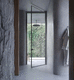 porte d'intérieur / en verre / aluminium / battante