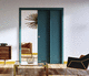 porte d'intérieur / en bois / coulissante / classique