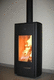 poêle à bois / 8 kW / contemporain / en acier
