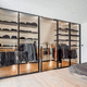 dressing mural / contemporain / en bois / en verre