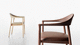 fauteuil contemporain / en cuir / en tissu / en noyer