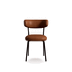 chaise de restaurant contemporaine / d'intérieur / en cuir / en tissu