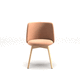 chaise de restaurant contemporaine / d'intérieur / en cuir / en tissu