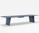 table contemporaine / en Fenix NTM® / en stratifié / avec piètement en aluminium