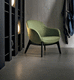 fauteuil contemporain / en tissu / vert