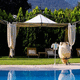 gazebo en fer galvanisé / toit en PVC / structure en métal