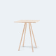 table mange-debout en bois massif / en hêtre / avec piètement en hêtre / carrée