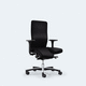 chaise de bureau contemporaine / d'intérieur / en tissu / avec piètement en métal