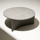 table basse contemporaine / en béton / avec piètement en béton / ronde