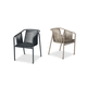 chaise de jardin contemporaine / d'extérieur / en corde / avec piètement en acier inoxydable