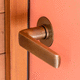 poignée de porte / en aluminium / en bronze / en acier inoxydable poli