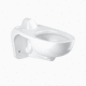 WC suspendu / en porcelaine / professionnel / ovale