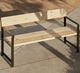 banc public contemporain / en pin / avec dossier / sans dossier