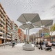 pergola autoportée / en aluminium extrudé / en acier inoxydable / à lames brise soleil