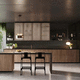 cuisine contemporaine / bois / en MDF laqué / avec îlot