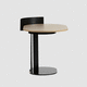 bureau assis-debout / sur pied / contemporain / en placage de bois
